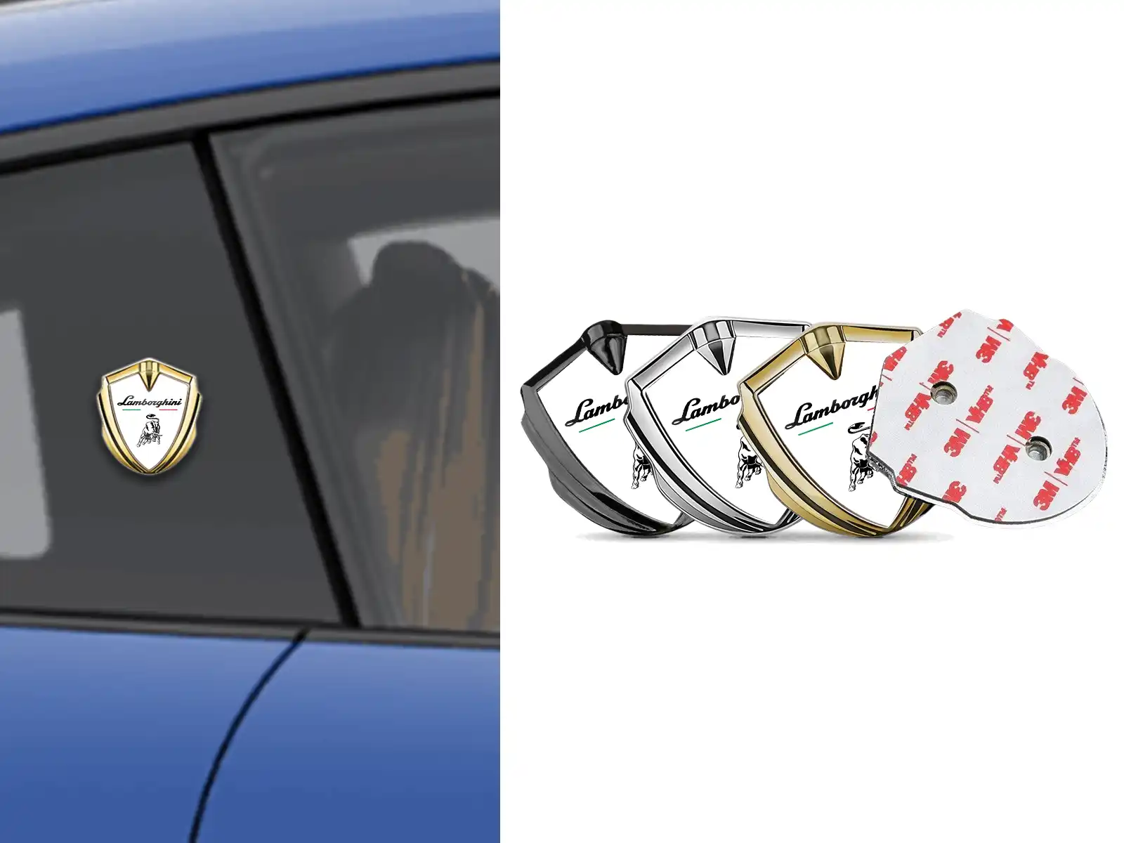Lamborghini Emblème Métal Insigne Pro Design Bord Acier Inoxydable